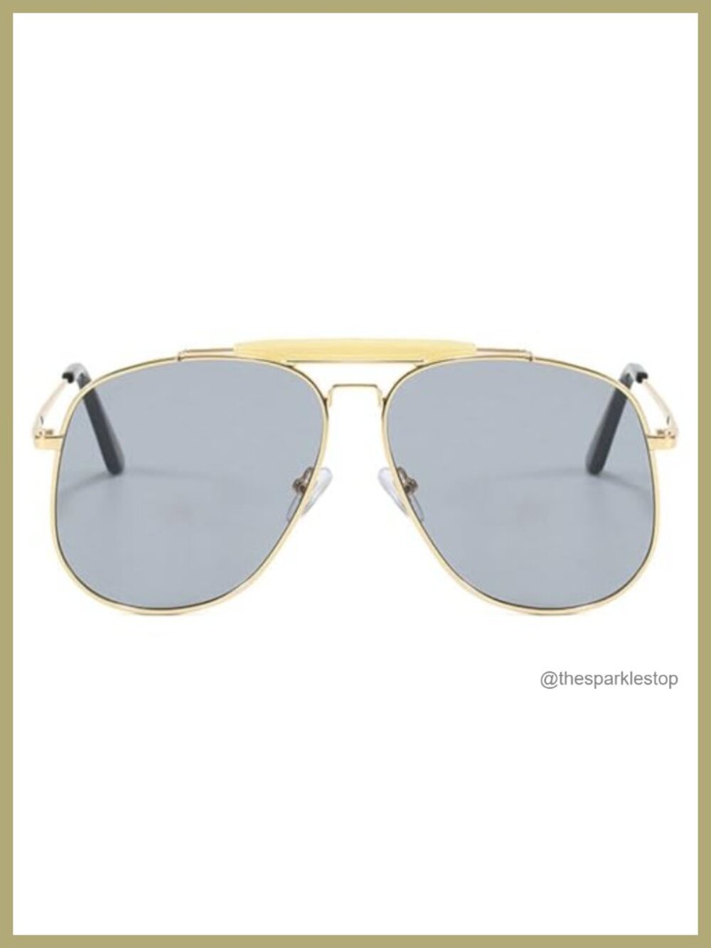 Oversized Pilot Square Sunglasses Vintage 70s Unisex